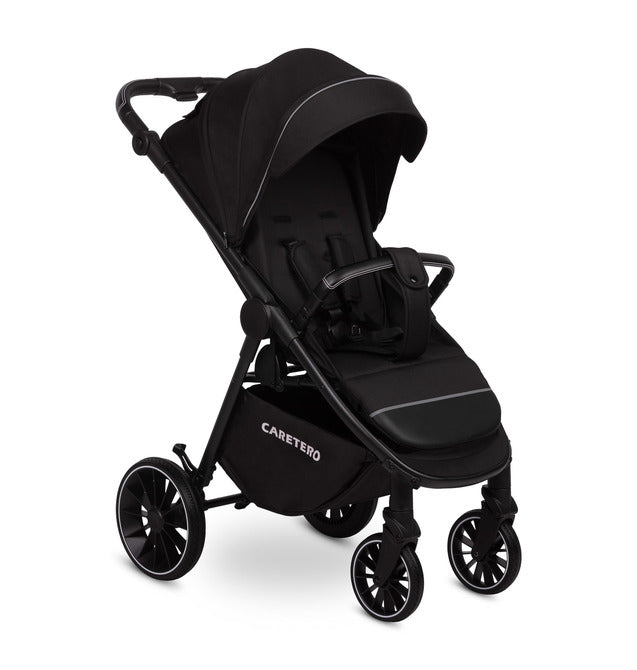 Caretero Agil buggy 0-4 jaar, verstelbare rugleuning en duwstang Zwart
