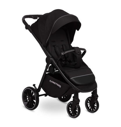 Caretero Agil buggy 0-4 jaar, verstelbare rugleuning en duwstang Zwart
