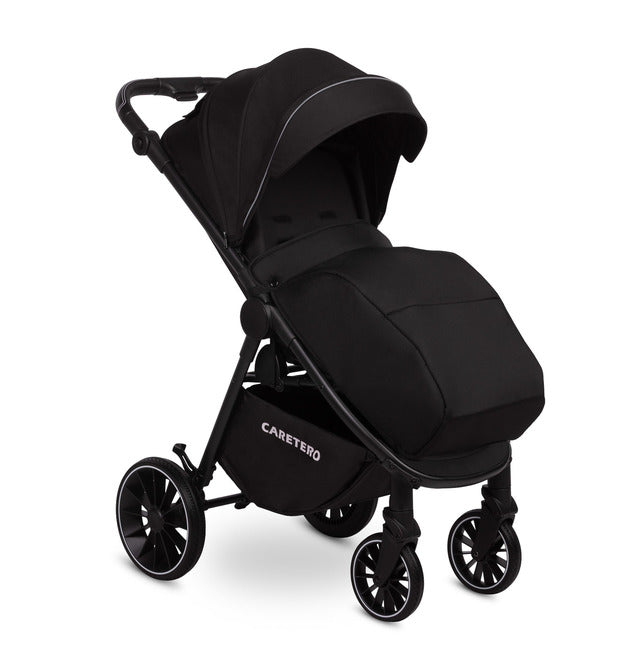 Caretero Agil buggy 0-4 jaar, verstelbare rugleuning en duwstang Zwart