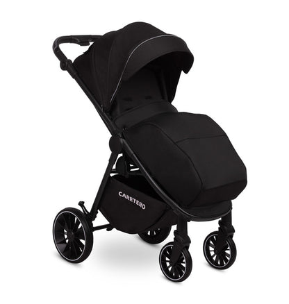 Caretero Agil buggy 0-4 jaar, verstelbare rugleuning en duwstang Zwart