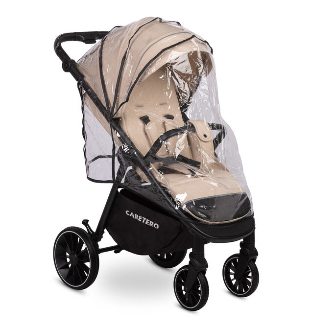 Caretero Agil buggy 0-4 jaar, verstelbare rugleuning en duwstang Latte