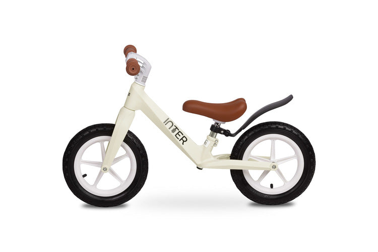 Toyz Inter loopfiets 3-6 jaar met EVA-wielen en verstelbaar zadel Creme