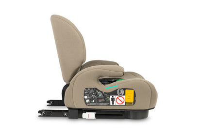 Caretero Irbis i-Size zitverhoger met verstelbare rugleuning 125-150 cm, ISOFIX Beige