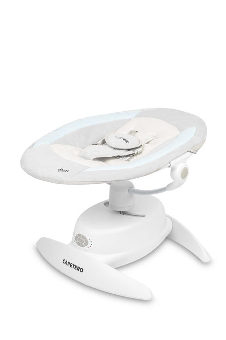 Caretero Opti elektrische babyschommel 360° met muskietennet, 0-12 maanden Blauw