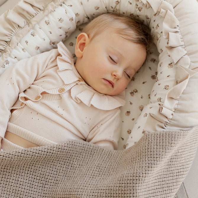 Sensillo babydeken 100% merinowol 90 x 75 cm, melange Lichtbeige
