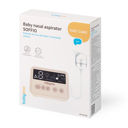 BabyOno Soffio elektrische neusreiniger met 9 zuigstanden, LED-nachtlampje en USB-C