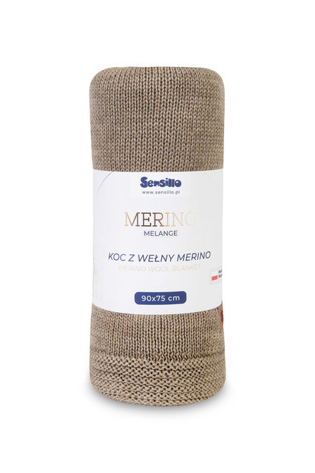Sensillo babydeken 100% merinowol 90 x 75 cm, melange Bruin