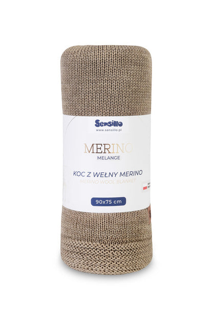 Sensillo babydeken 100% merinowol 90 x 75 cm, melange Bruin