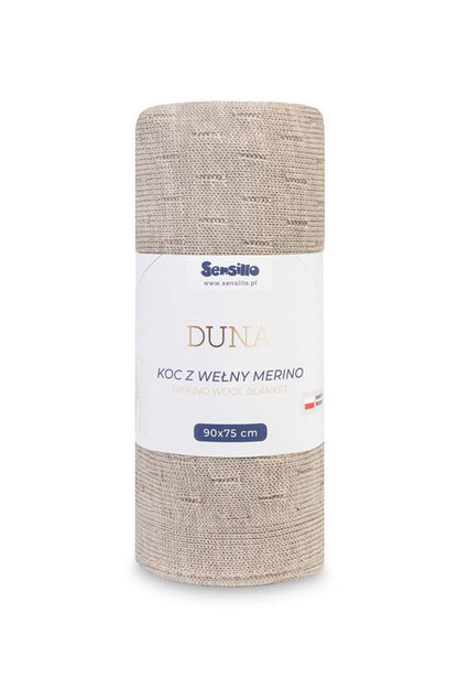 Sensillo babydeken 100% merinowol 90 x 75 cm, Duna reliëf Lichtbeige