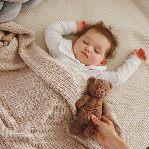 BabyOno 1647/03 – Katoenen gebreide deken – 100% biologisch katoen (GOTS) – 75×100 cm – 0m+