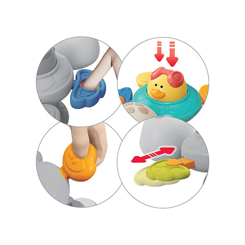 BabyOno 1584 – Sensory speelgoed met zuignap TURTLE – 6m+