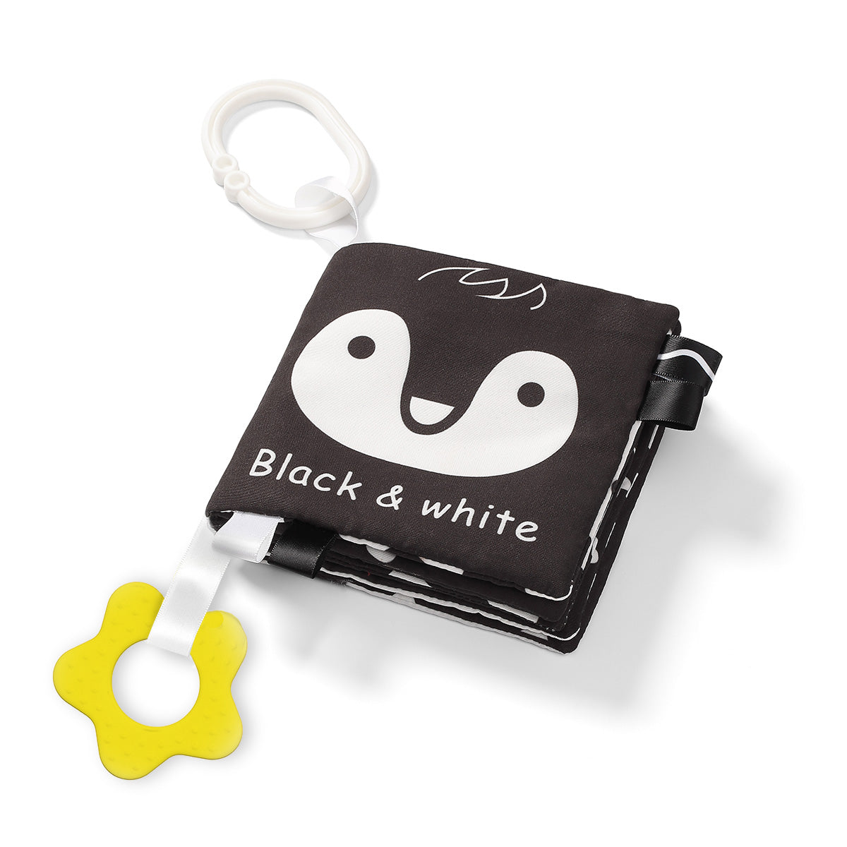 Black & White sensorisch babyboekje – contrastboek voor baby’s – dieren – 12 x 12 cm