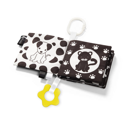 Black & White sensorisch babyboekje – contrastboek voor baby’s – dieren – 12 x 12 cm