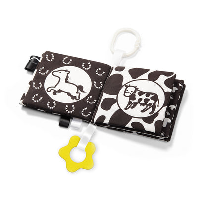 Black & White sensorisch babyboekje – contrastboek voor baby’s – dieren – 12 x 12 cm