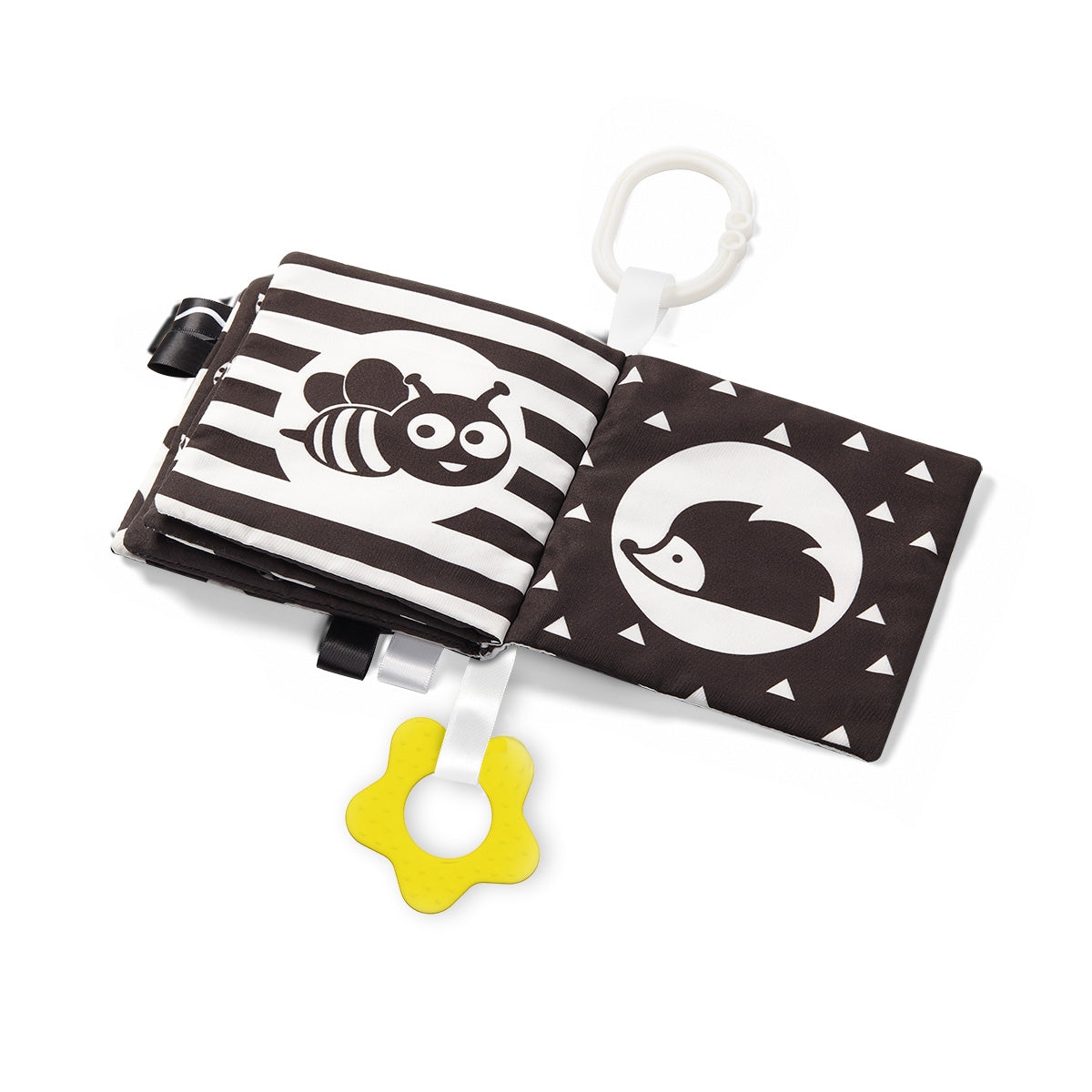 Black & White sensorisch babyboekje – contrastboek voor baby’s – dieren – 12 x 12 cm