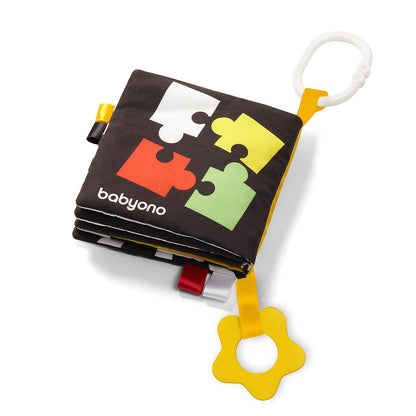 MY CONTRAST BOOK sensorisch babyboekje – contrastboek met bijtring en spiegel – zwart wit speelgoed voor baby’s
