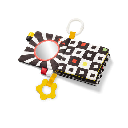 MY CONTRAST BOOK sensorisch babyboekje – contrastboek met bijtring en spiegel – zwart wit speelgoed voor baby’s