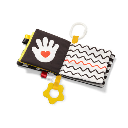 MY CONTRAST BOOK sensorisch babyboekje – contrastboek met bijtring en spiegel – zwart wit speelgoed voor baby’s