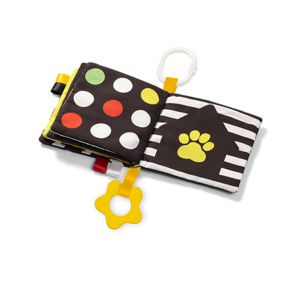 MY CONTRAST BOOK sensorisch babyboekje – contrastboek met bijtring en spiegel – zwart wit speelgoed voor baby’s
