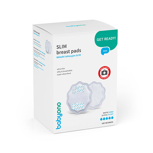 SLIM zoogcompressen 24 stuks – ultra dunne borstcompressen – wit – disposable breast pads
