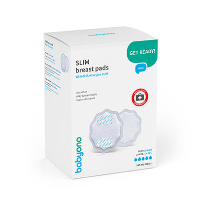 SLIM zoogcompressen 24 stuks – ultra dunne borstcompressen – wit – disposable breast pads