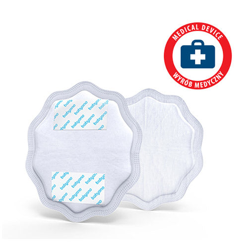 Babyono SLIM zoogcompressen 24 stuks – ultra dunne borstcompressen – wit – disposable breast pads