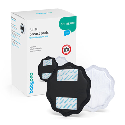 SLIM zoogcompressen 24 stuks – ultra dunne borstcompressen – zwart – disposable breast pads
