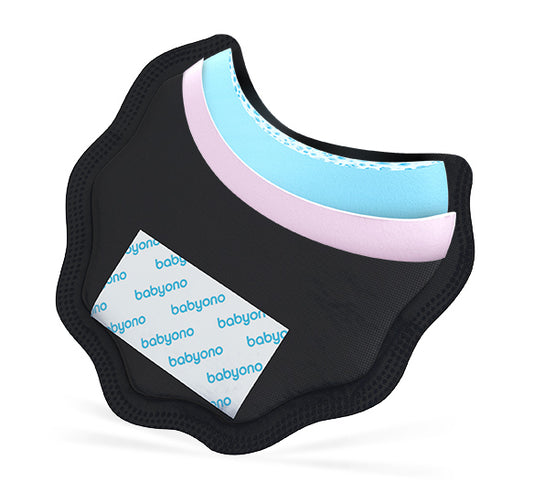 Babyono SLIM zoogcompressen 24 stuks – ultra dunne borstcompressen – zwart – disposable breast pads