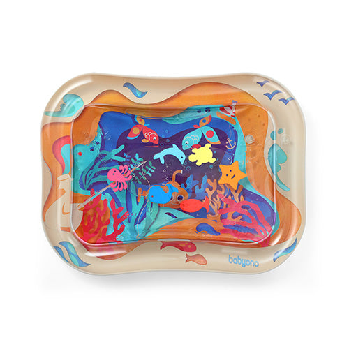 BabyOno 827 Water Speelmat voor Baby – Opblaasbare Sensorische Watermat – Tummy Time – Motorische Ontwikkeling – 66 × 50 cm