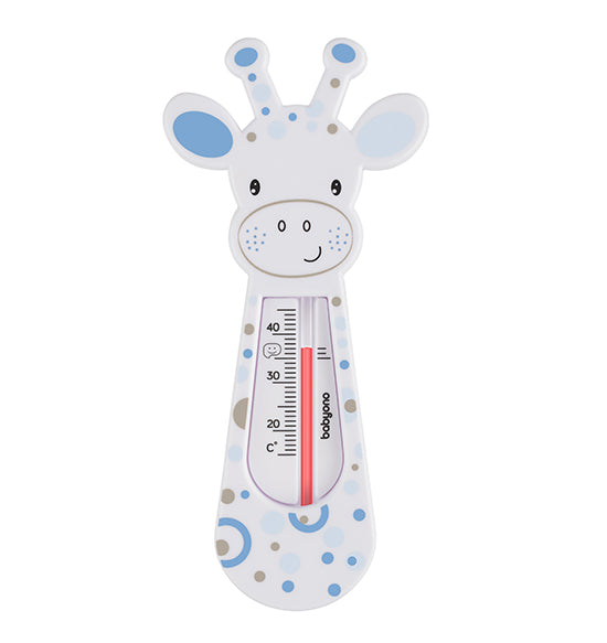 Giraffe badthermometer blauw