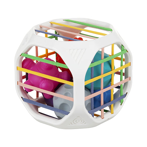 BabyOno Sensory Cube Box met 6 sensorische ballen, educatief speelgoed vanaf 18 maanden