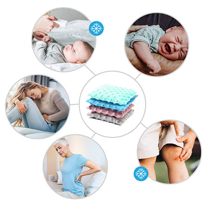 BabyOno 796/02 – Kersenpitkussen (Cherry Stone Pillow) – Minky hoes – Subtiel grijs – Warm & koud – Medisch hulpmiddel