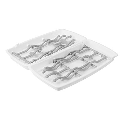 BabyOno 1071/01 – Universeel flessen­droogrek – Opvouwbaar – 12 pennen – BPA-vrij