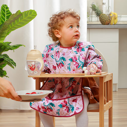 BabyOno 1477/01 – Longsleeve slab FLORAL – Waterdicht – Kruimelvak – 2–4 jaar