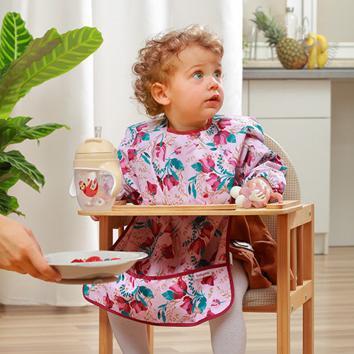 BabyOno 1477/01 – Longsleeve slab FLORAL – Waterdicht – Kruimelvak – 2–4 jaar