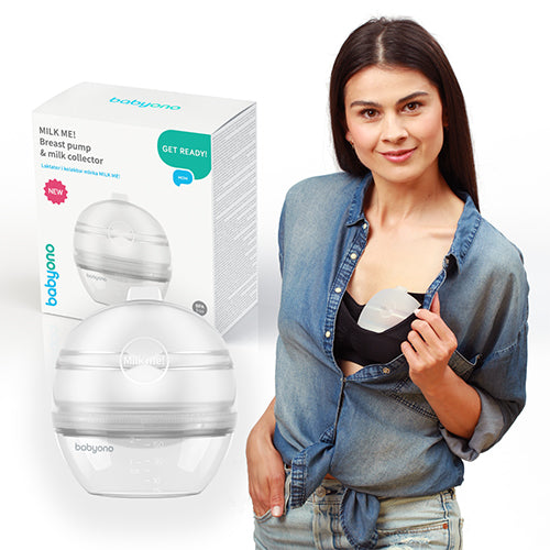 BabyOno 1400 – Borstmelk-collector & handkolf “MILK ME!” – Hands-free, discreet & compact