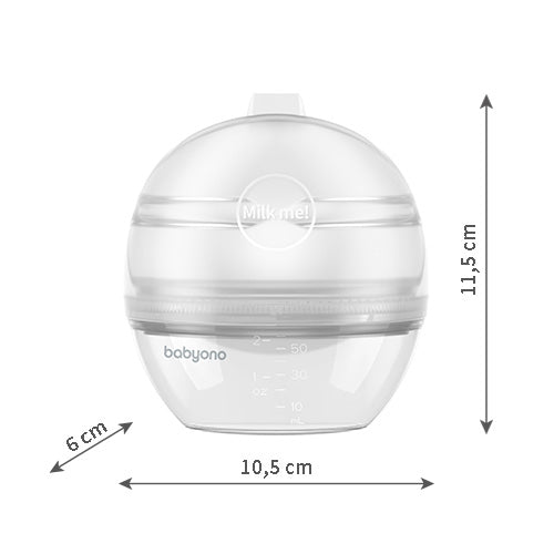 BabyOno 1400 – Borstmelk-collector & handkolf “MILK ME!” – Hands-free, discreet & compact