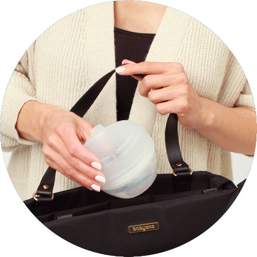 BabyOno 1400 – Borstmelk-collector & handkolf “MILK ME!” – Hands-free, discreet & compact