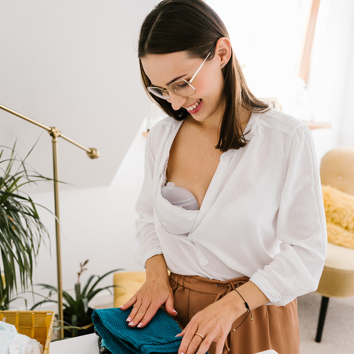 BabyOno 1400 – Borstmelk-collector & handkolf “MILK ME!” – Hands-free, discreet & compact