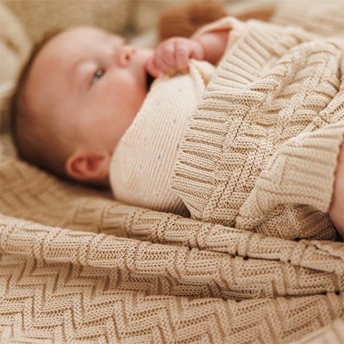 BabyOno 1647/03 – Katoenen gebreide deken – 100% biologisch katoen (GOTS) – 75×100 cm – 0m+