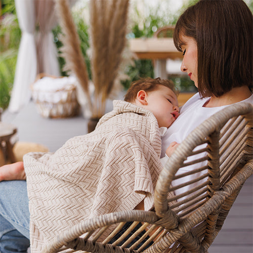 BabyOno 1647/03 – Katoenen gebreide deken – 100% biologisch katoen (GOTS) – 75×100 cm – 0m+