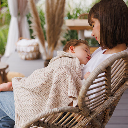 BabyOno 1647/03 – Katoenen gebreide deken – 100% biologisch katoen (GOTS) – 75×100 cm – 0m+