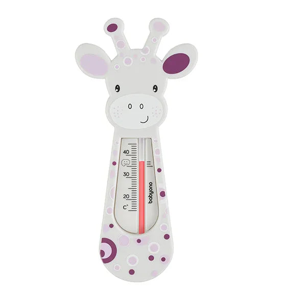 Giraffe badthermometer grijs