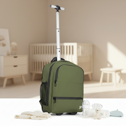 CabinFly Aircruiser Hybrid Reistas met Wielen – 40×30×20 cm – Handbagage Rugzak voor Reizen met Baby