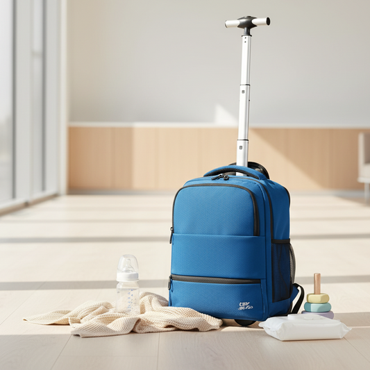CabinFly Aircruiser Hybrid Reistas met Wielen – 40×30×20 cm – Handbagage Rugzak voor Reizen met Baby
