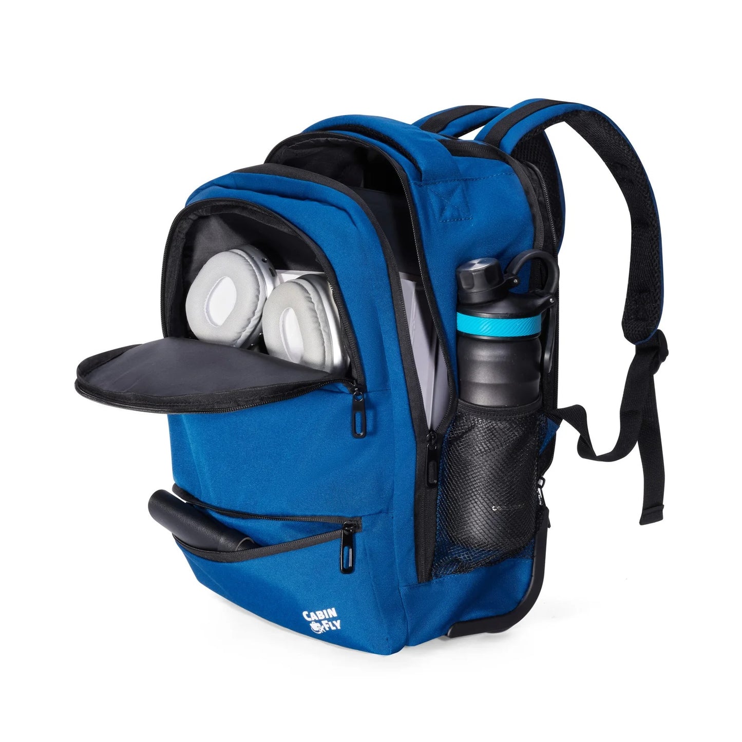 CabinFly Aircruiser Hybrid Reistas met Wielen – 40×30×20 cm – Handbagage Rugzak voor Reizen met Baby