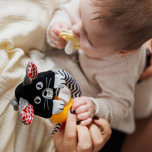 Moeder met baby en rammelaar MOUSE