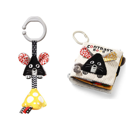 MOUSE set: hangspeeltje en contrastboekje
