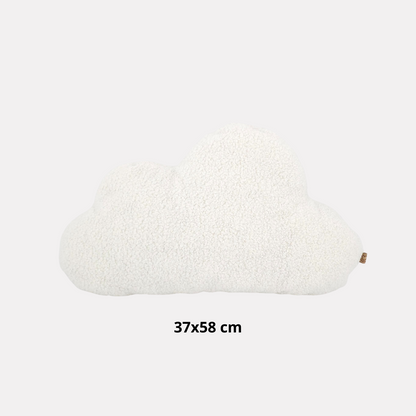 Soosie sierkussen wolk van teddy bouclé, 37x58 cm, crème