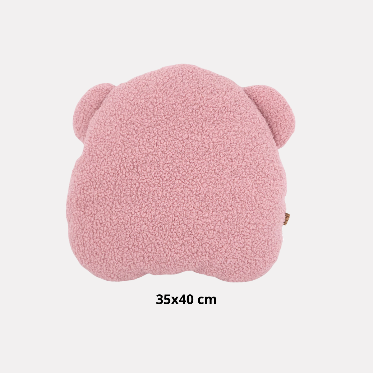 Sierkussen Beer – Kussentje - Teddy Bouclé – 35×40 cm – Zacht Roze